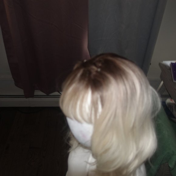 Adorable Blonde human hair blend wig
